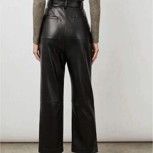 Rails Jo Black, Wide Leg Vegan Leather Pants, Size 4